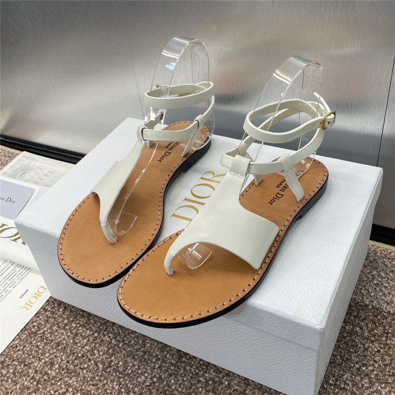 D10riviera D10r sun thong sandal white calfskin
