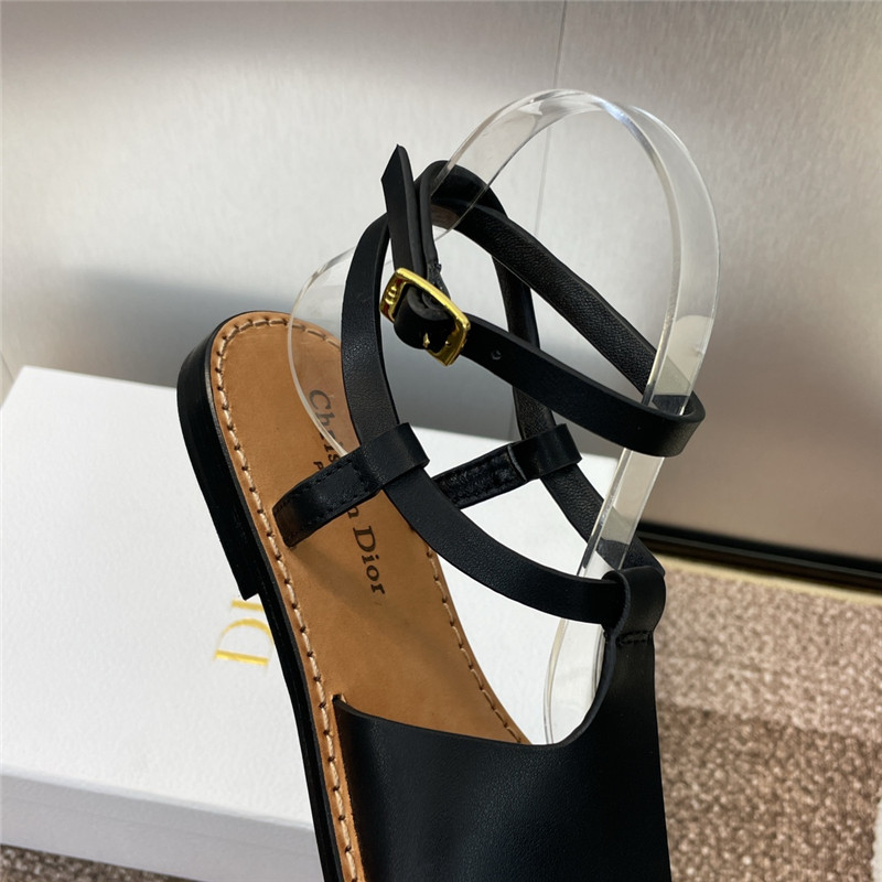 D10riviera D10r sun thong sandal black calfskin