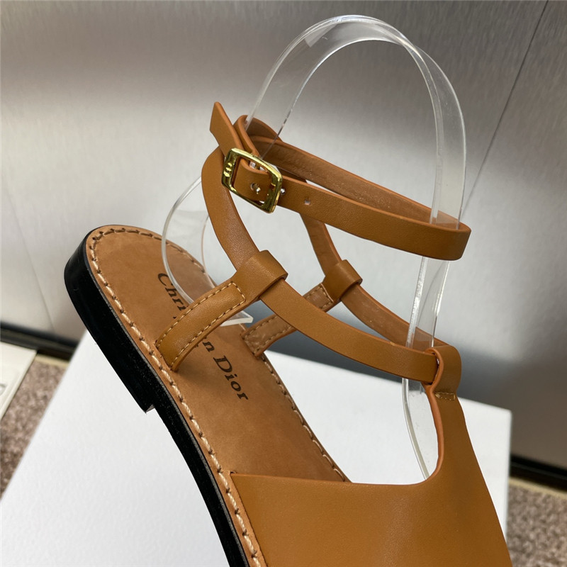 D10riviera D10r sun thong sandal camel calfskin