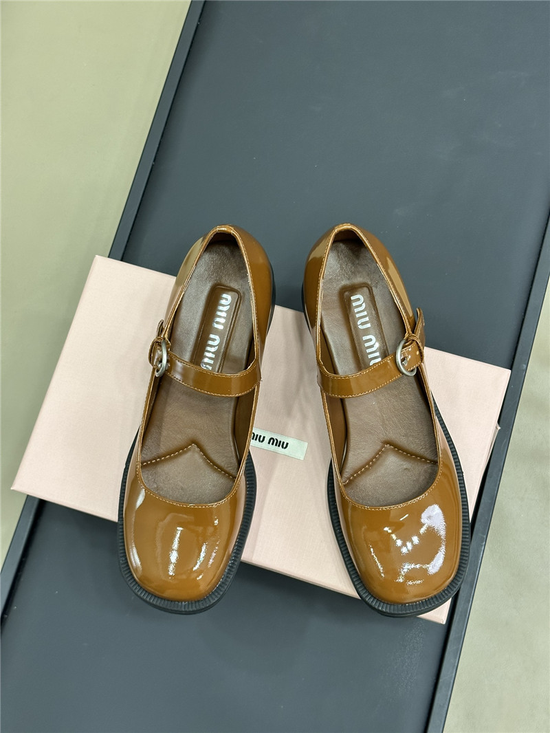 Miu Miu Black Patent Leather Mary Jane Shoes