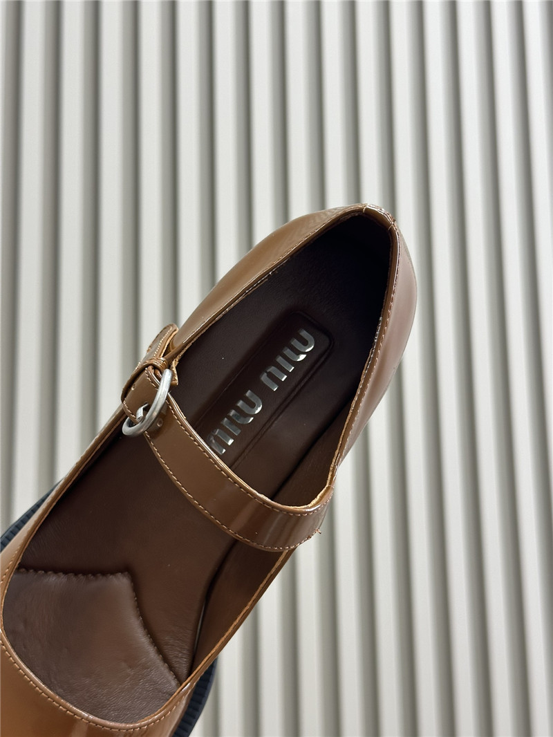 Miu Miu Black Patent Leather Mary Jane Shoes