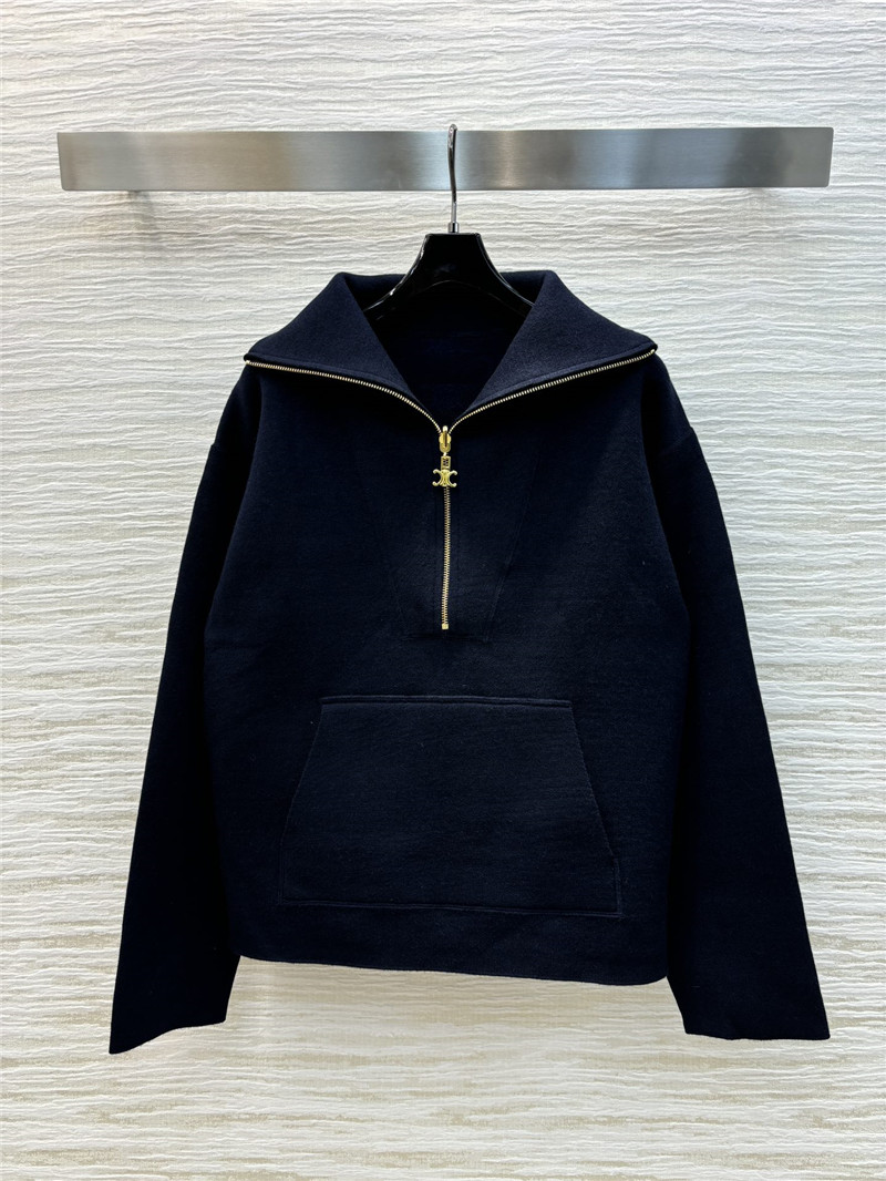 Ce1i*e half zip lapel sweater replica clothing sites
