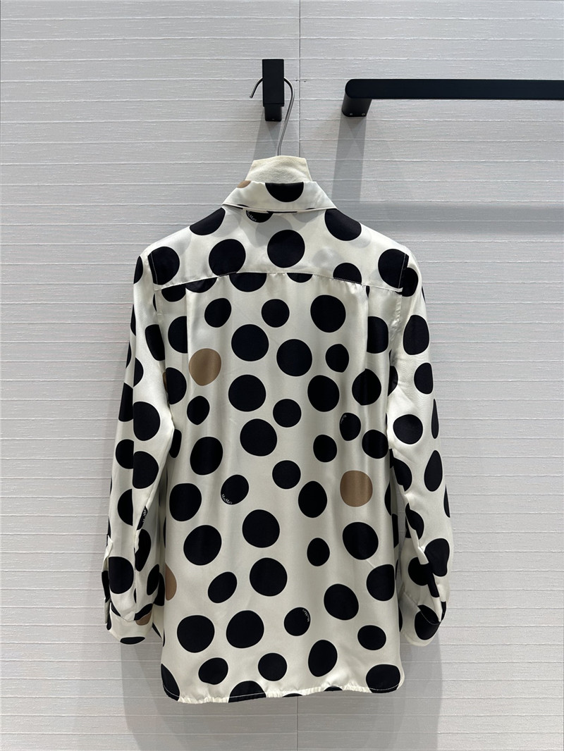 Vanitoo polka dot print silk shirt replica clothes