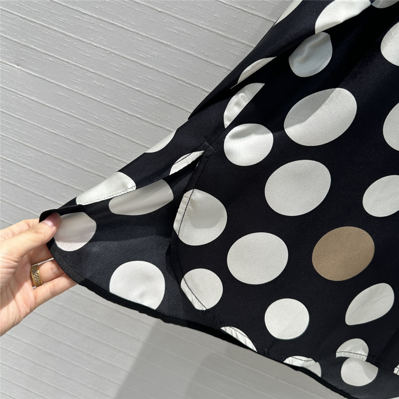 Vanitoo polka dot print silk shirt replica clothes