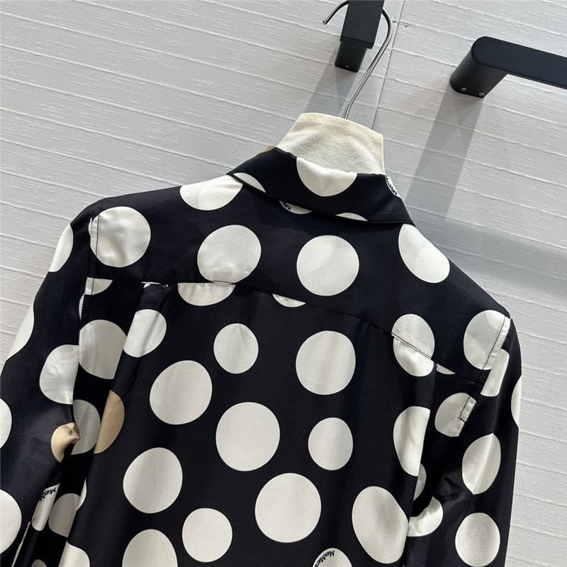 Vanitoo polka dot print silk shirt replica clothes