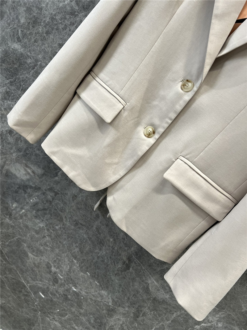Miu Miu Light Beige Single-breasted Blazer