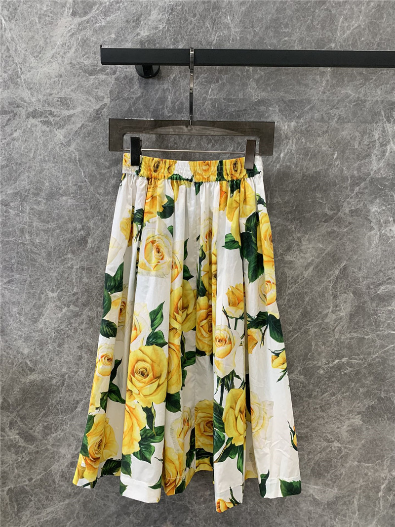Dolce & Gabbana d&g yellow rose skirt replica clothing