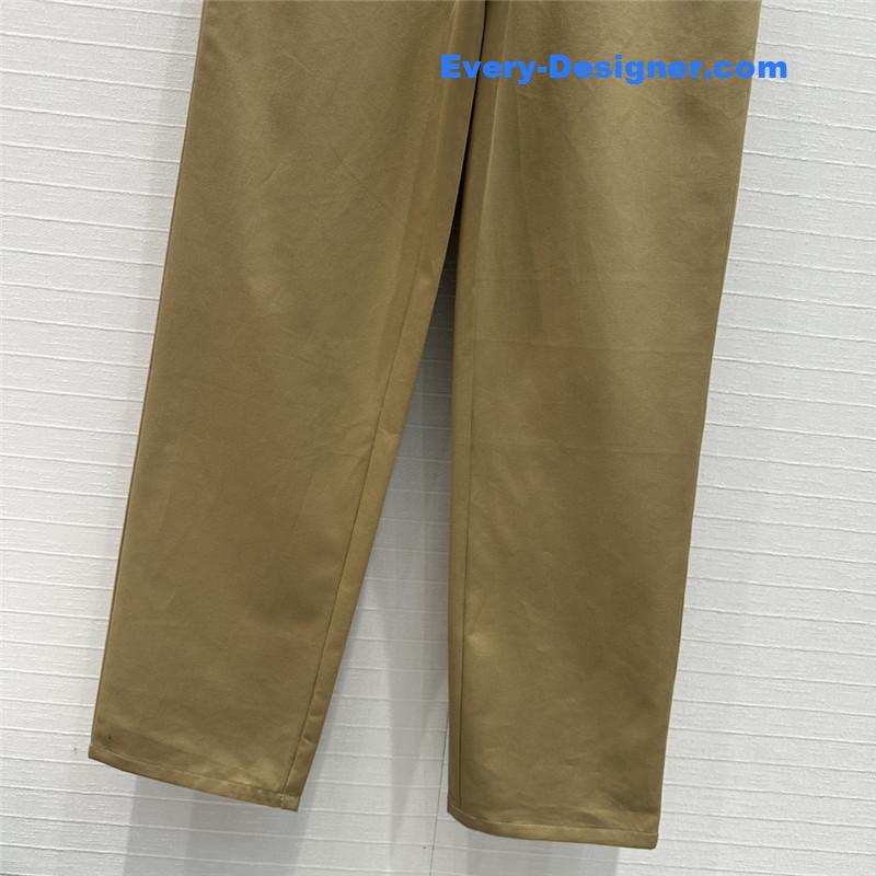 M1um1u khaki small straight pants replica clothing sites