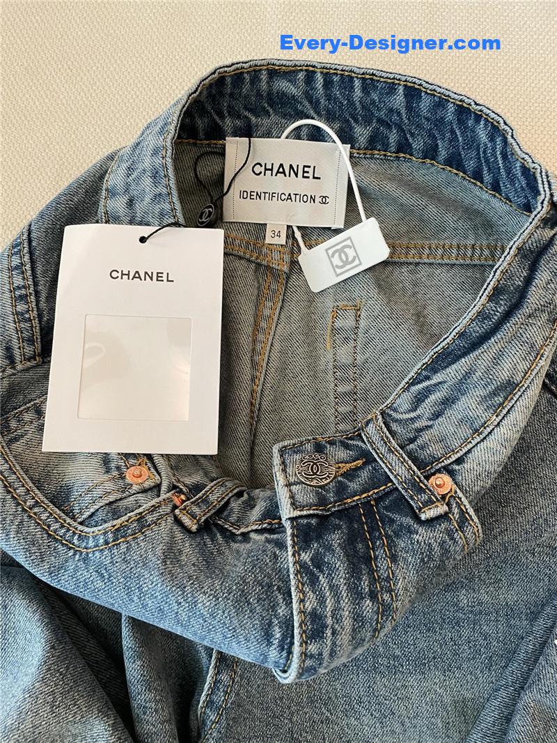 Ch**el new distressed jeans replica clothes
