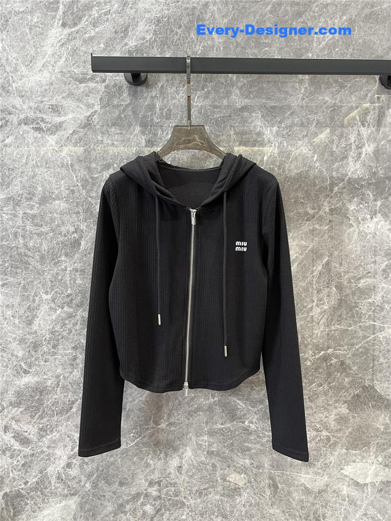 M1um1u casual hooded jacket replica designer clothes
