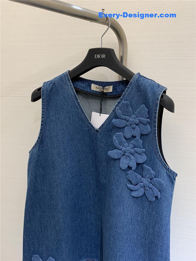 Va1e*ntin0 sleeveless denim vest replica clothing sites