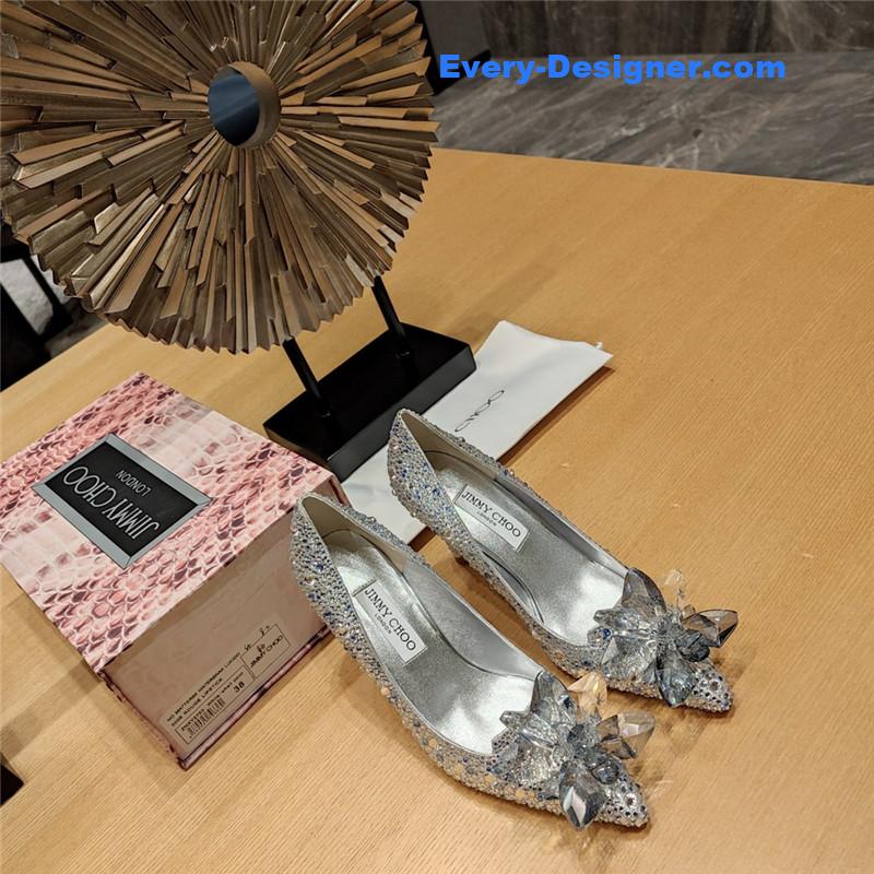 J1m*y Ch00 crystal covered pointy toe pumps