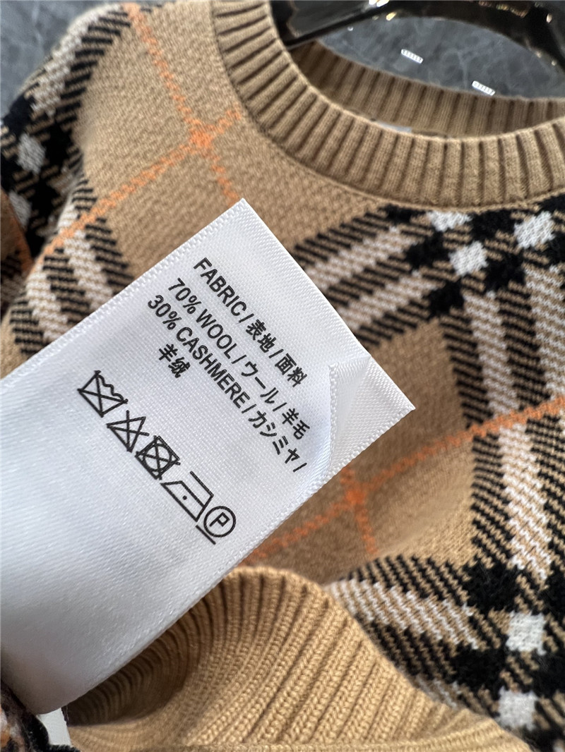 Bv*b*rry check pullover knit sweater replica d&g clothing