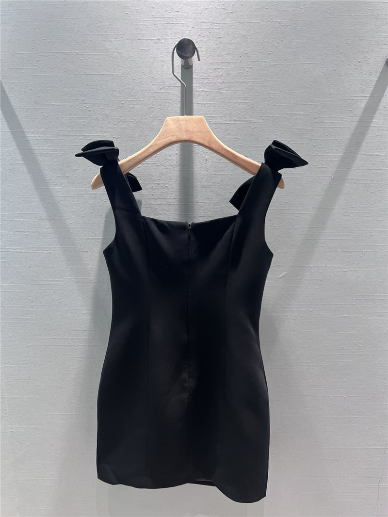 Ch**el bow little black dress replica d&g clothing