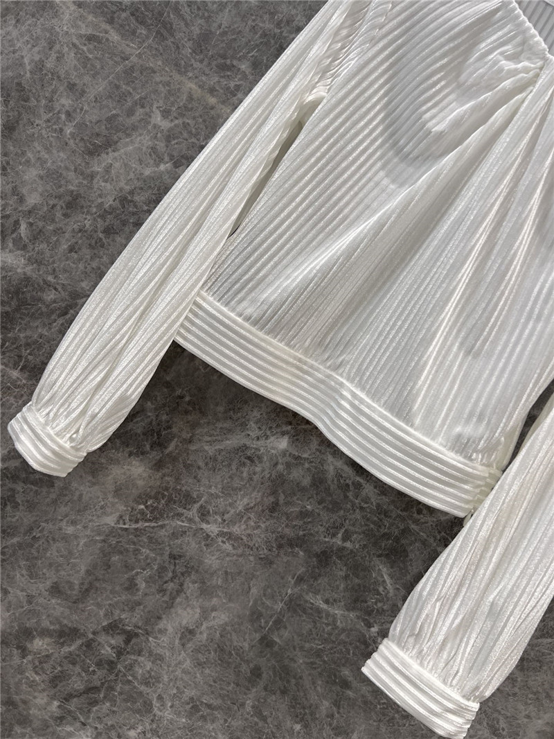Y51 pleated velvet striped top replica clothing sites