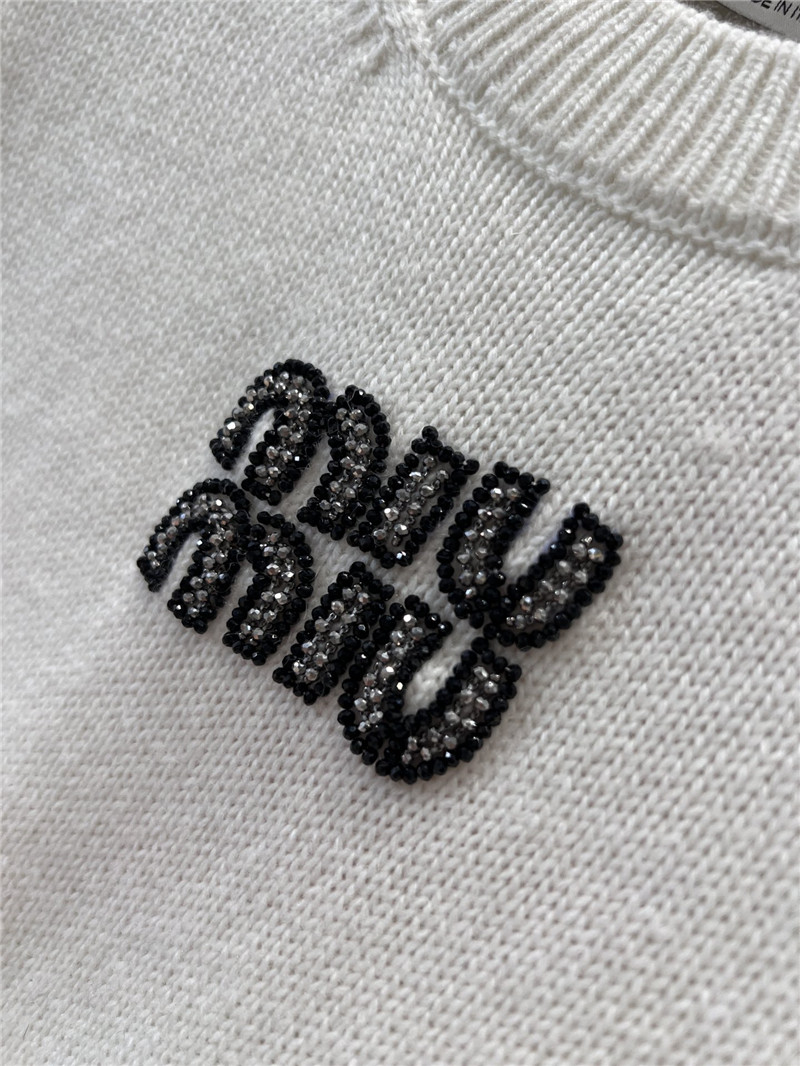 M1um1u short knitted sweater replica d&g clothing