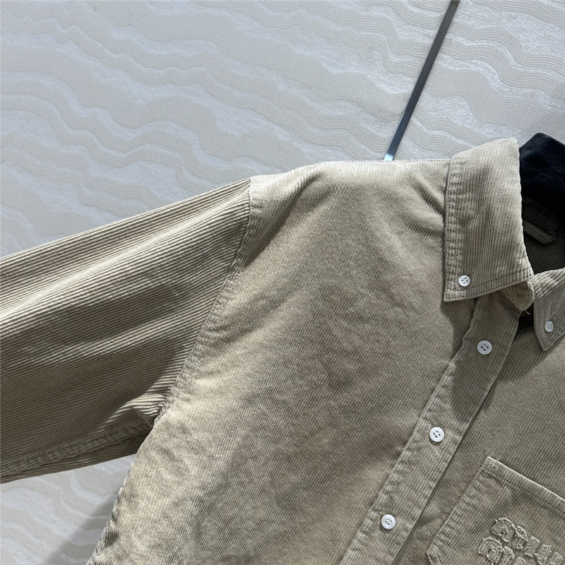 M1um1u corduroy shirt jacket replica d&g clothing