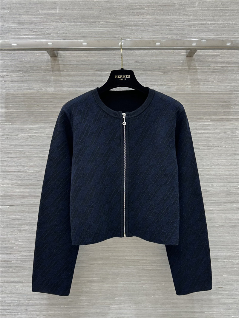 H**me5 logo double-woven wool knit jacket replica clothing