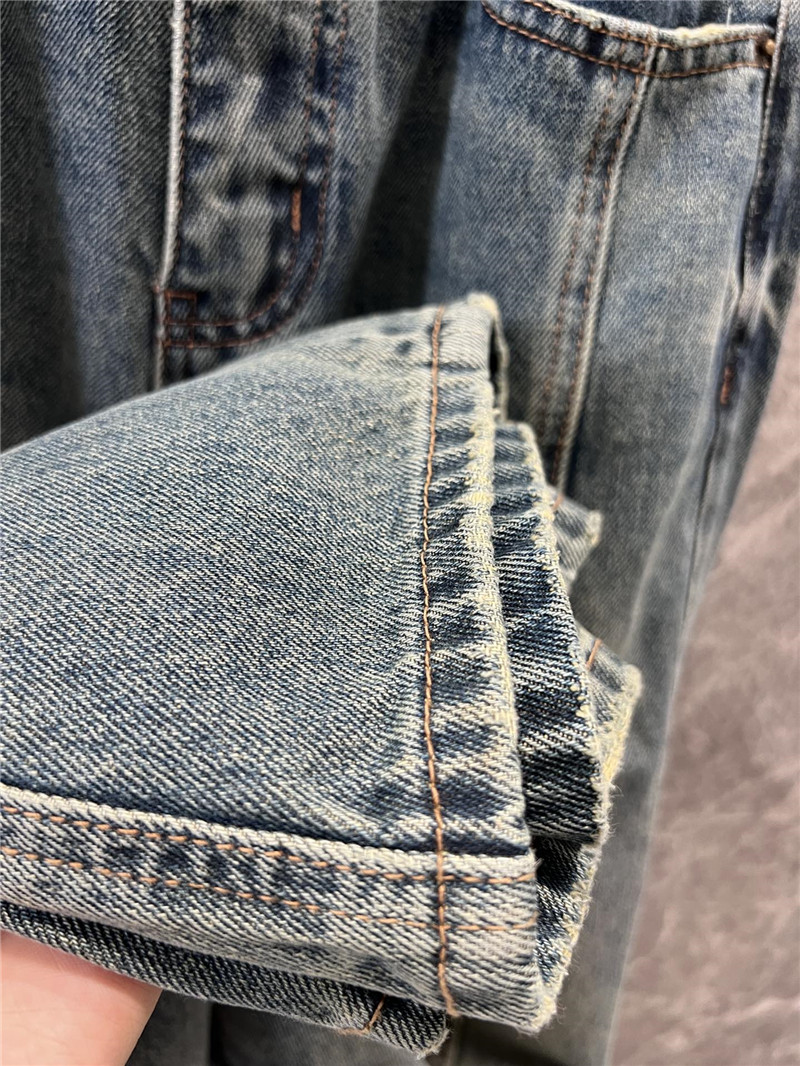 Ce1i*e logo micro waistband denim trousers replica clothes