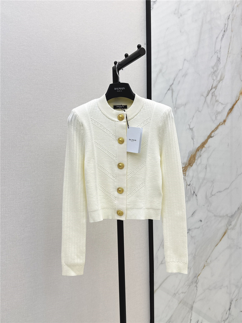 Balmain knitted cardigan with gold buttons replica d&g clothing