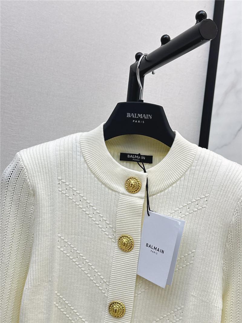 Balmain knitted cardigan with gold buttons replica d&g clothing