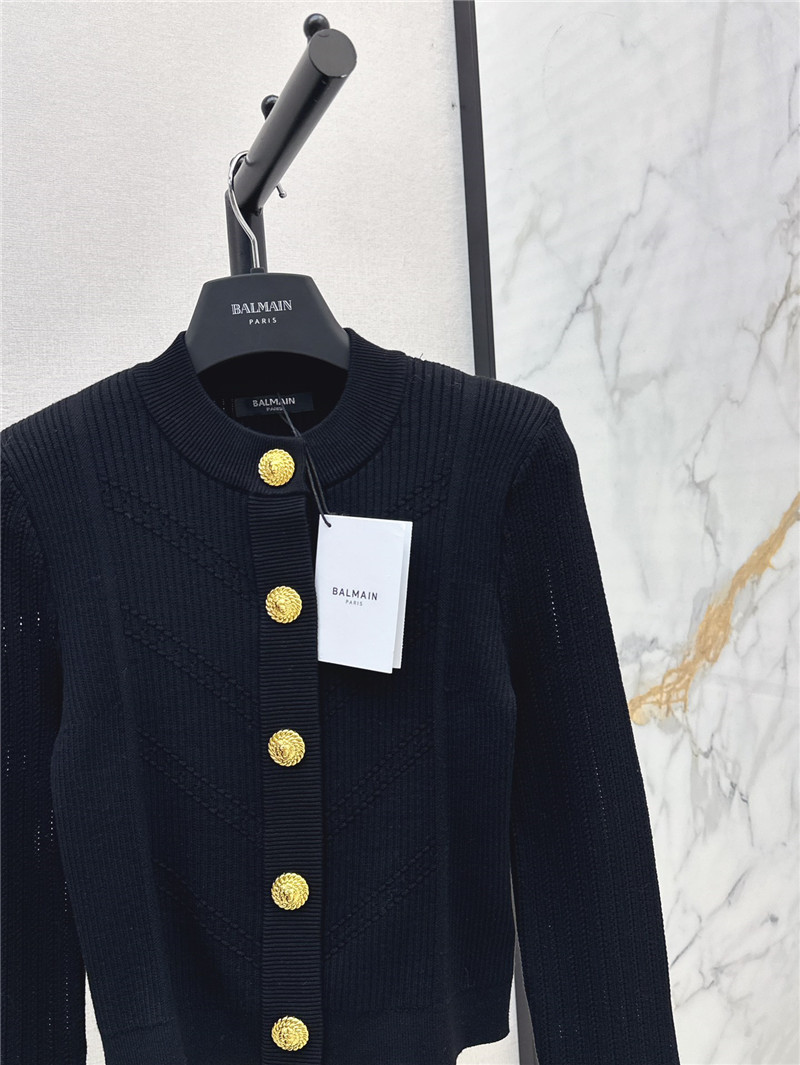 Balmain knitted cardigan with gold buttons replica d&g clothing