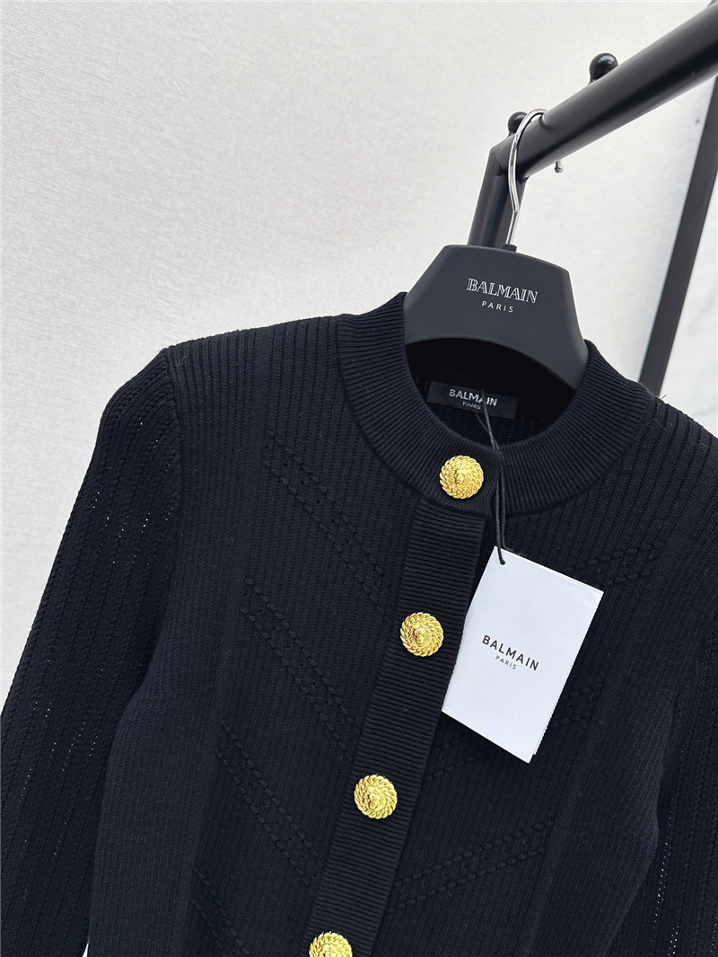Balmain knitted cardigan with gold buttons replica d&g clothing