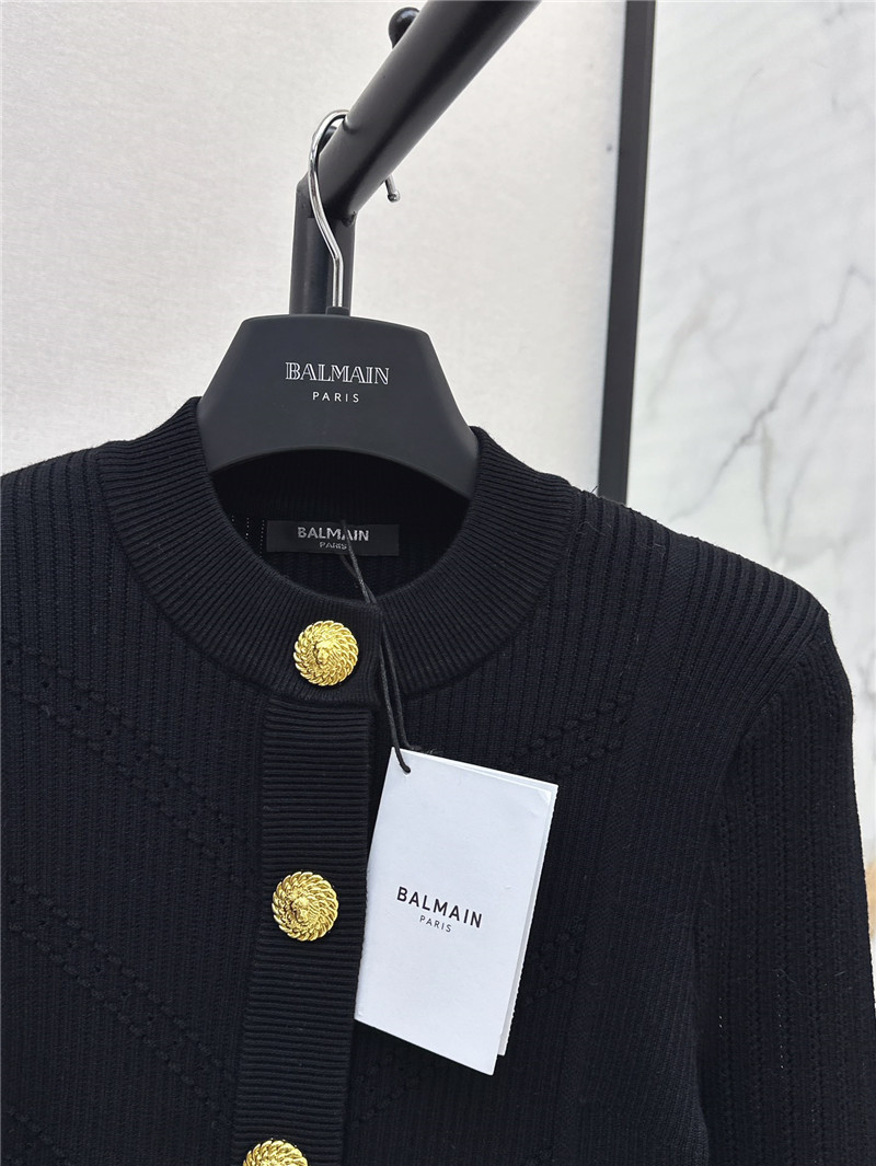 Balmain knitted cardigan with gold buttons replica d&g clothing