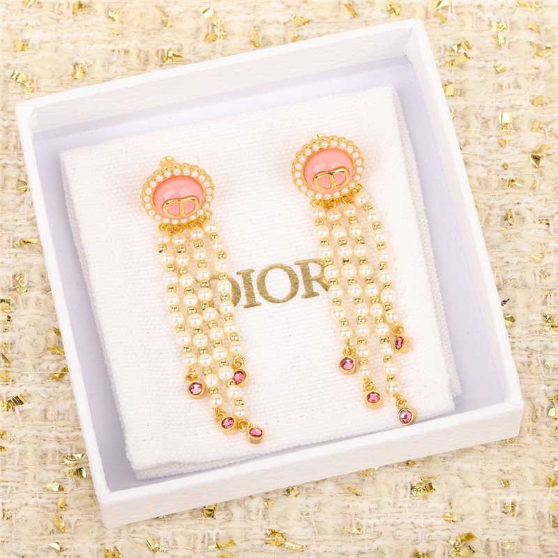 D10r glass beads pearl earrings
