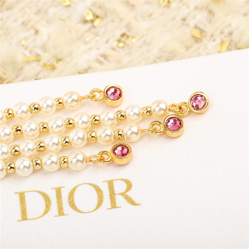 D10r glass beads pearl earrings