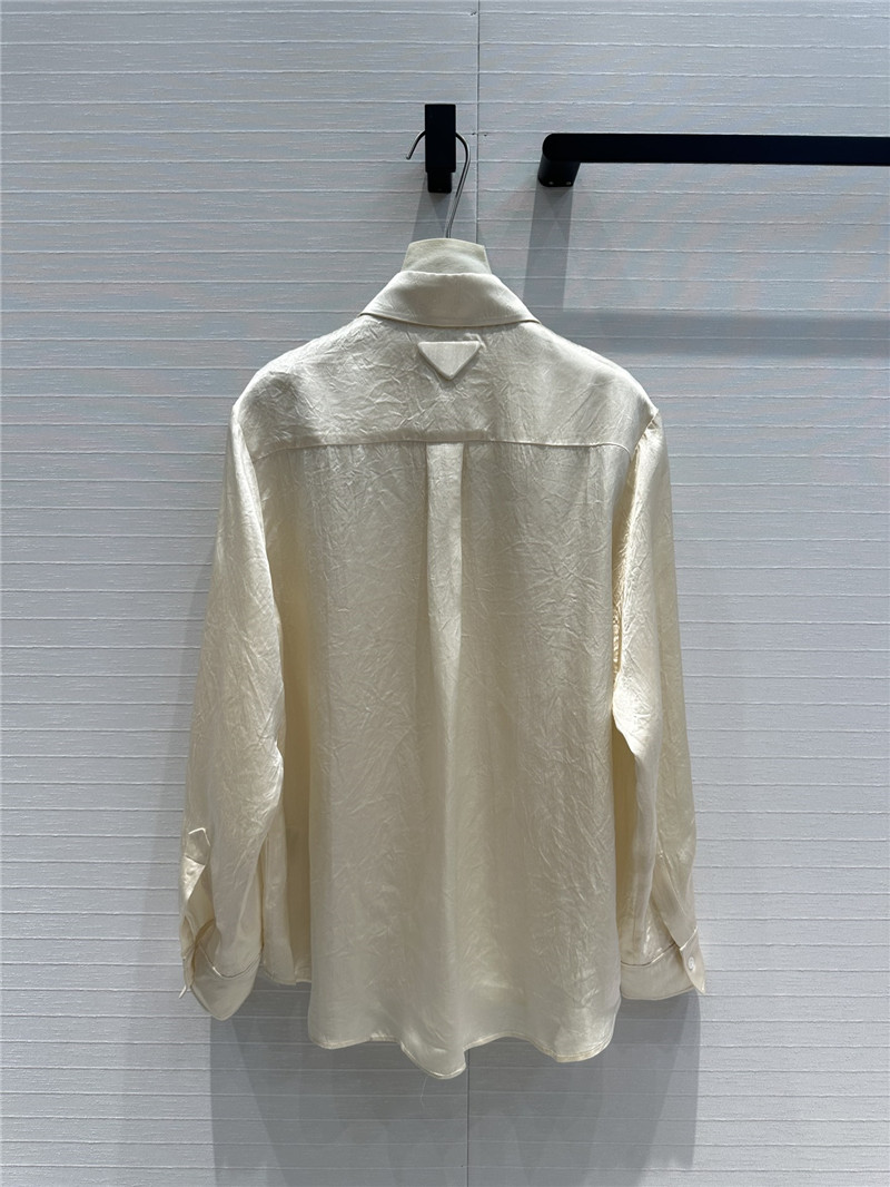 pra*a beaded D1am0nd collar shirt replica clothing sites