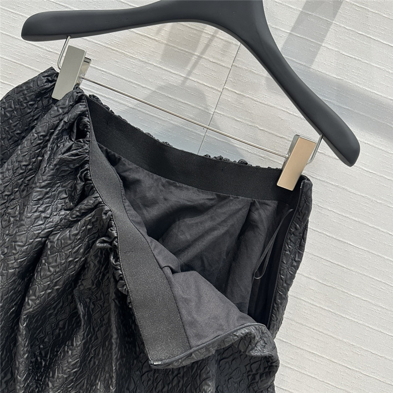 Pra*a pleated seersucker bud short skirt replica clothes