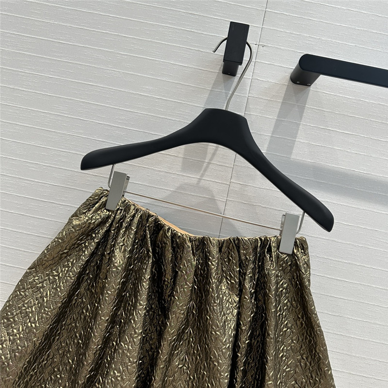 Pra*a pleated seersucker bud short skirt replica clothes
