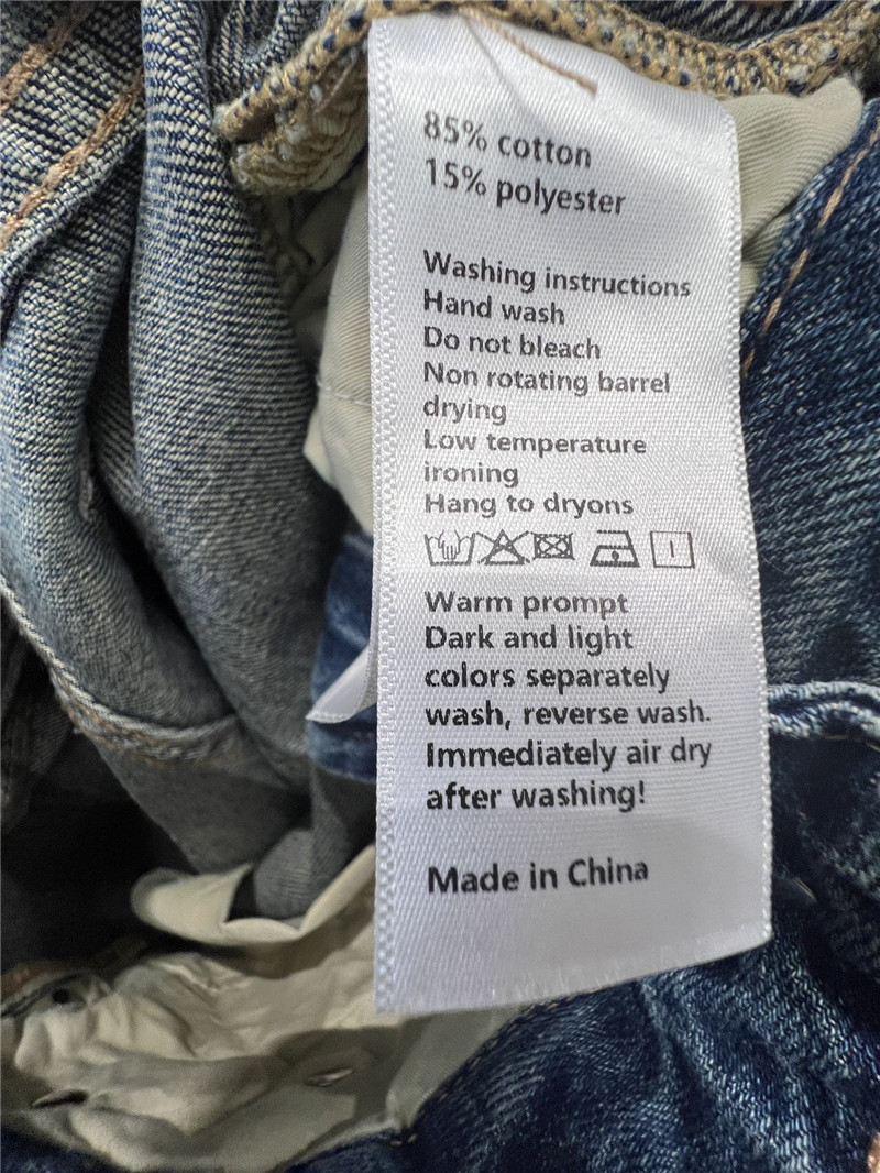 L0ew* laser logo washed denim trousers replicas clothes