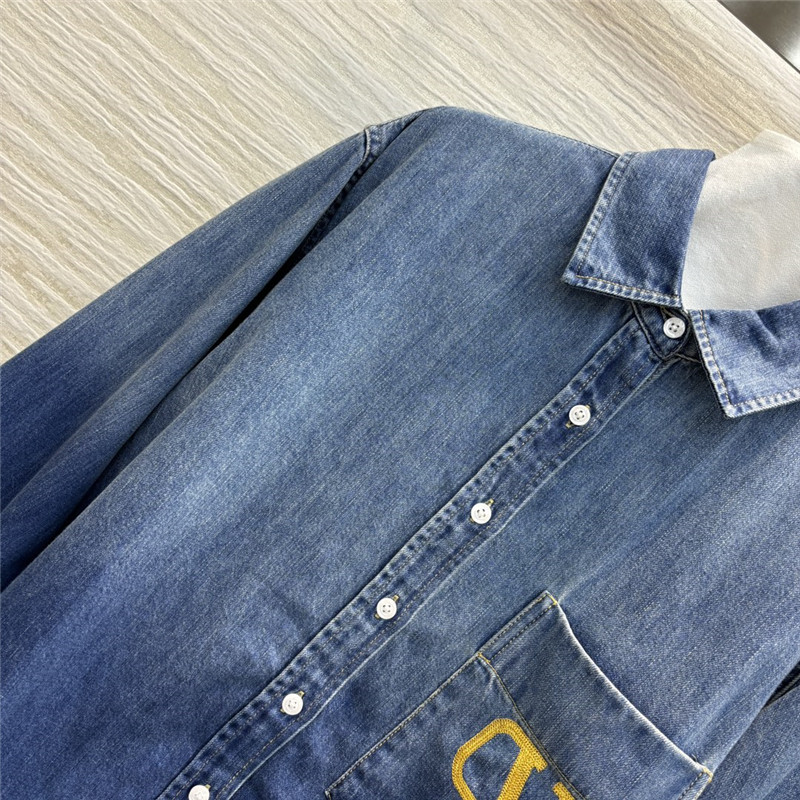 Va1e*ntin0 denim shirt replica clothes