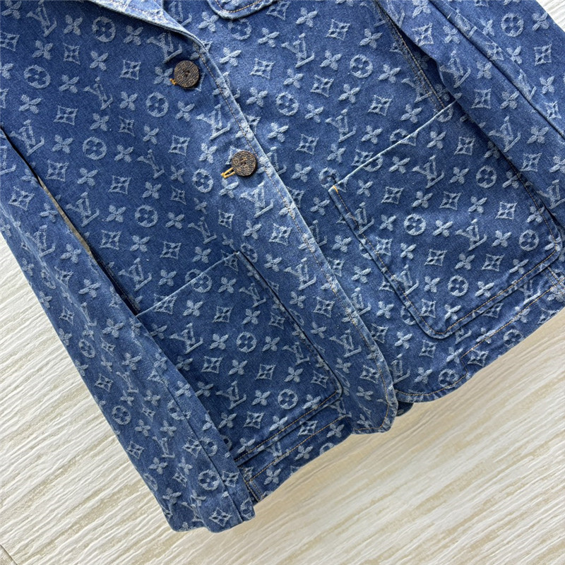 l0vis Vvtt0n lv jacquard denim suit jacket replica clothes