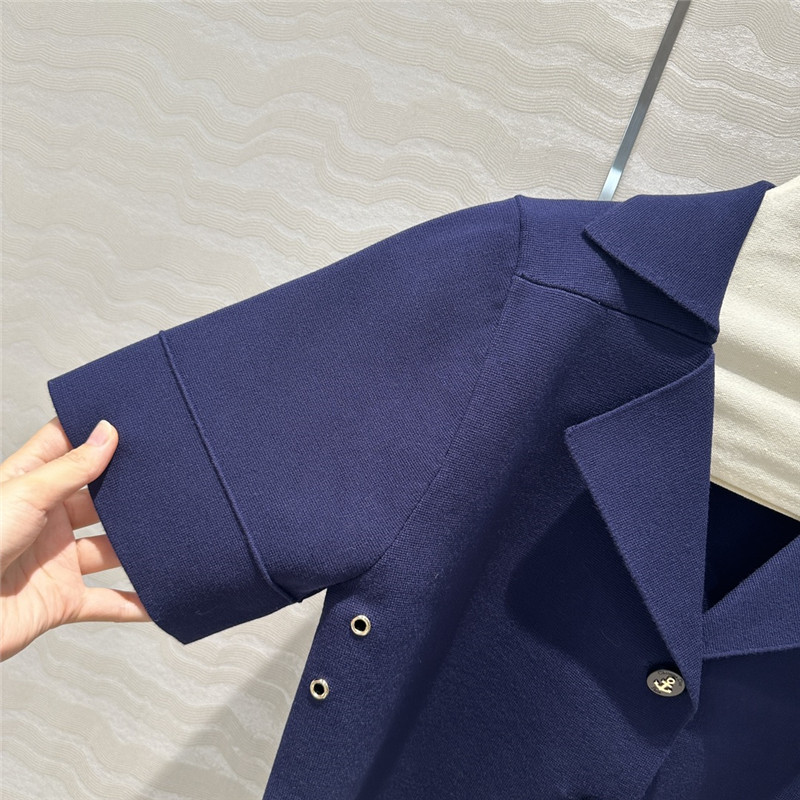 D10r navy style lapel small jacket replica d&g clothing