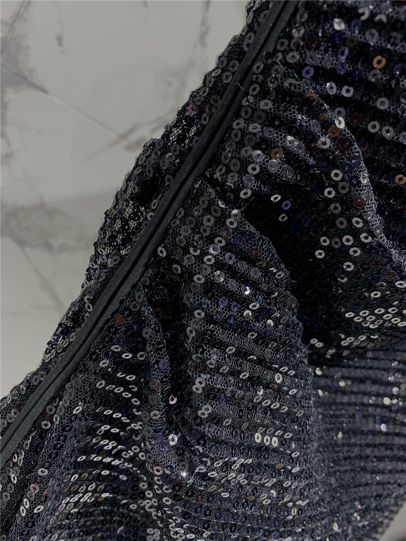 Y51 one-shoulder sequined mesh skirt replica d&g clothing