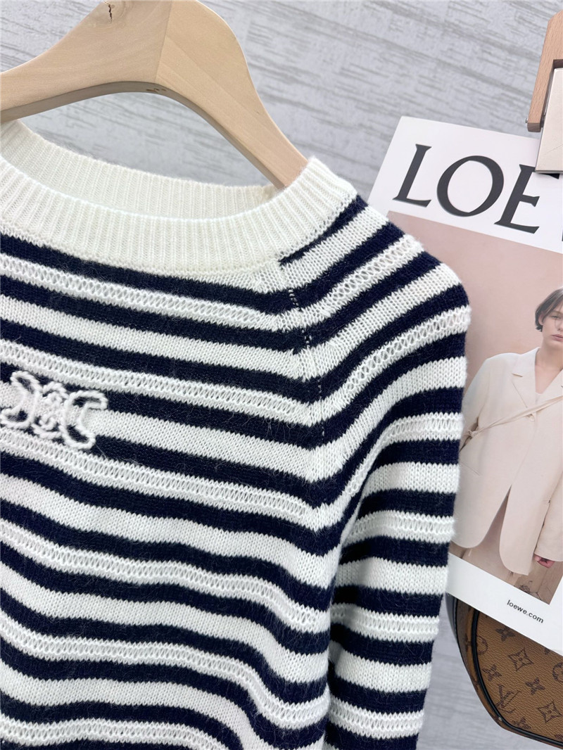Ce1i*e striped mohair knitted sweater replica clothes