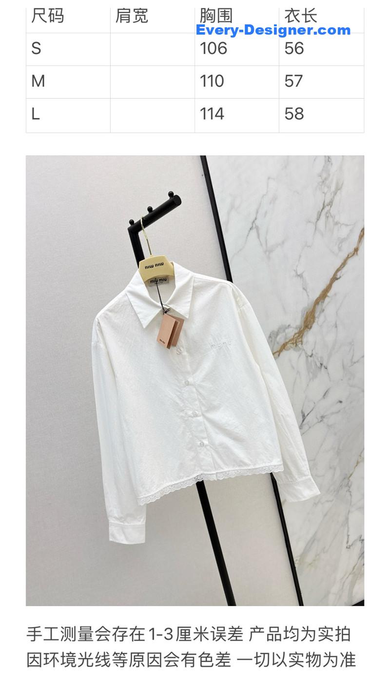 M1um1u lace minimalist shirt replica d&g clothing