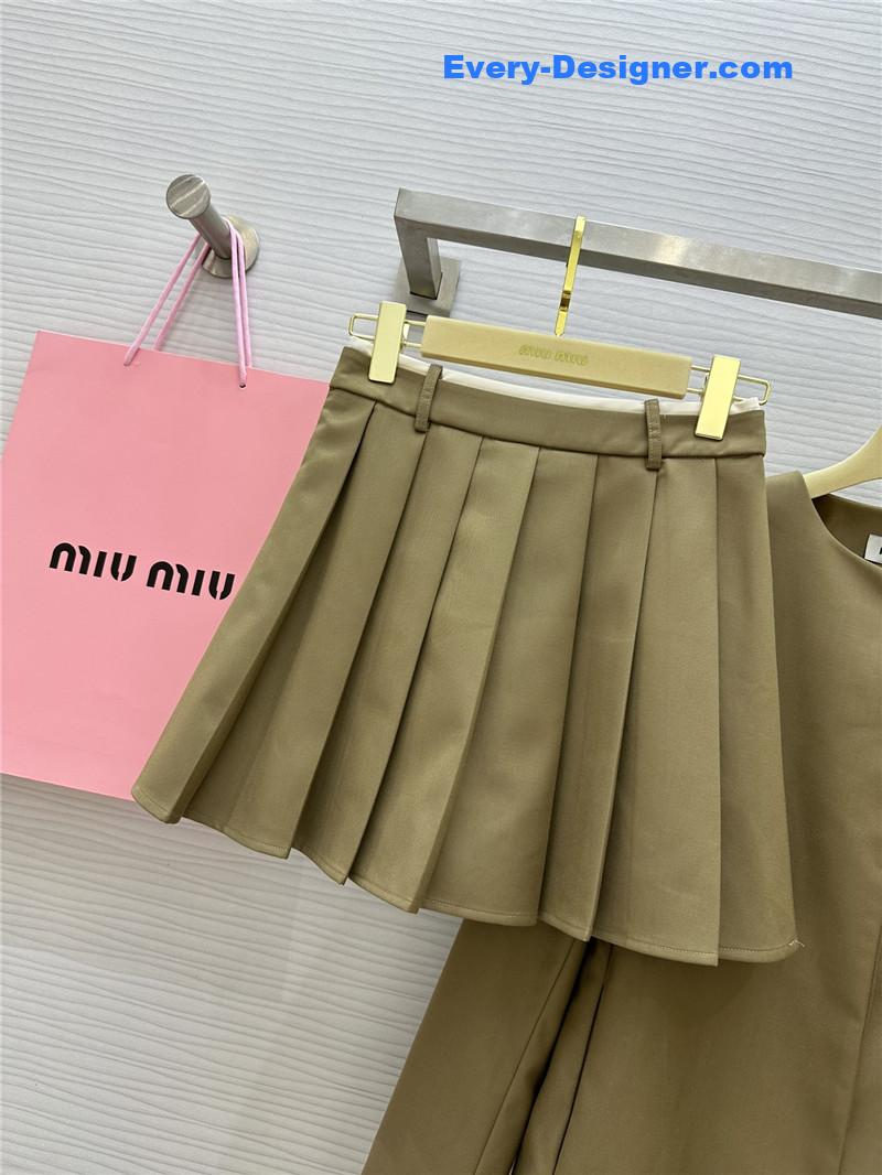 M1um1u colorblock cuffs dress replica designer clothes