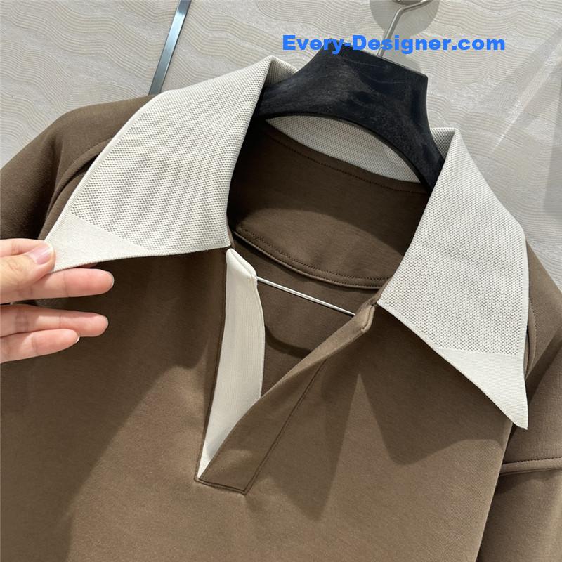 Pra*a sports lapel sweatshirt replica d&g clothing