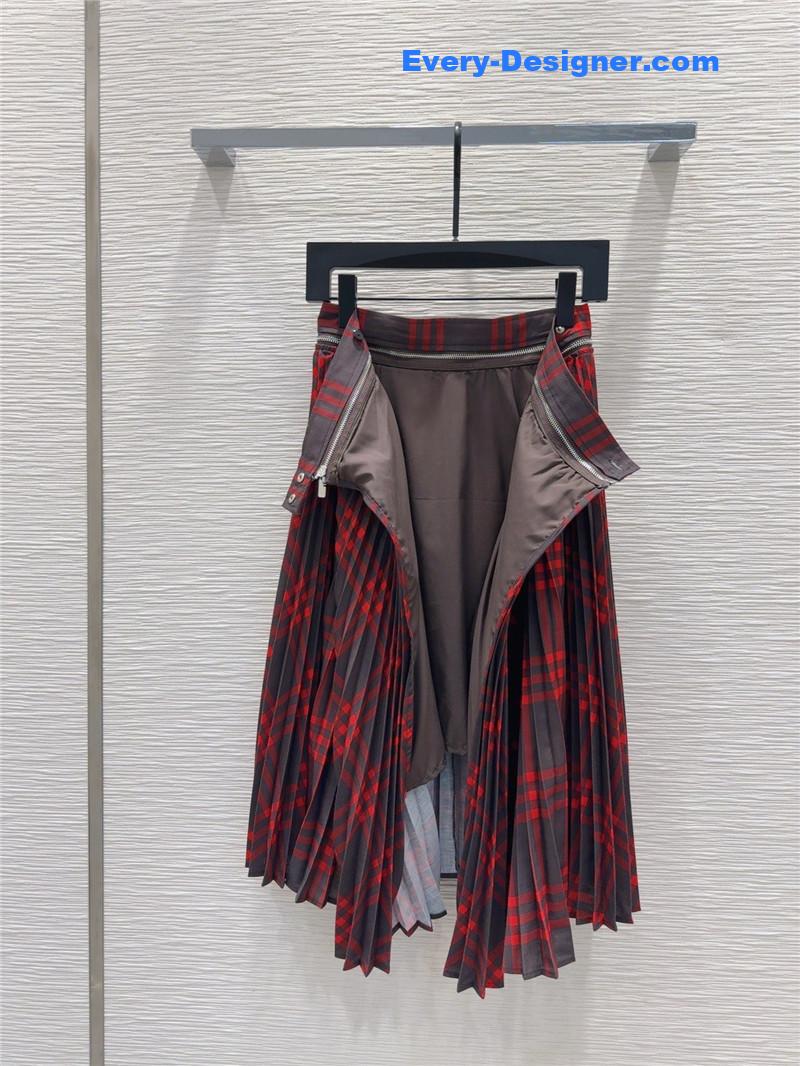 Bv*b*rry colorblock plaid maxi skirt cheap replica designer clothes