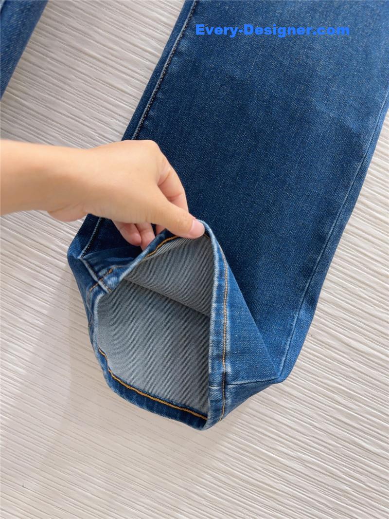 Pra*a blue high-rise wide leg jeans