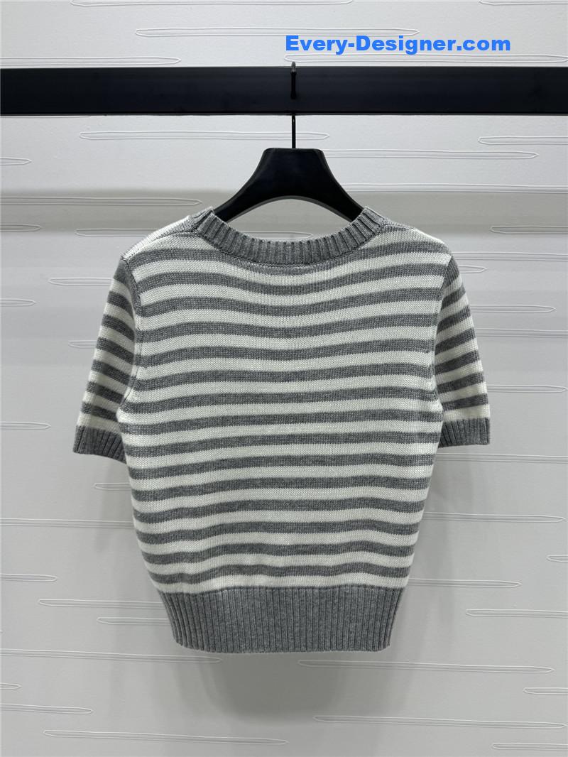 D10r letter logo knitted short sleeve replica clothing sites