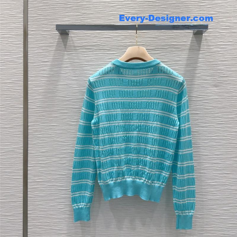 M1um1u striped hollow sweater replica d&g clothing