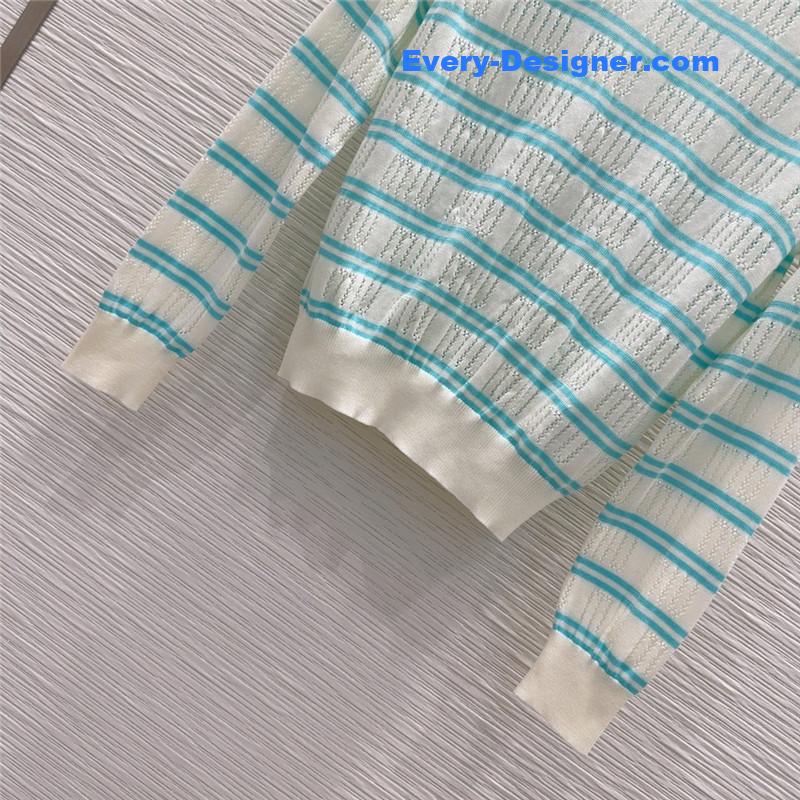 M1um1u striped hollow sweater replica d&g clothing