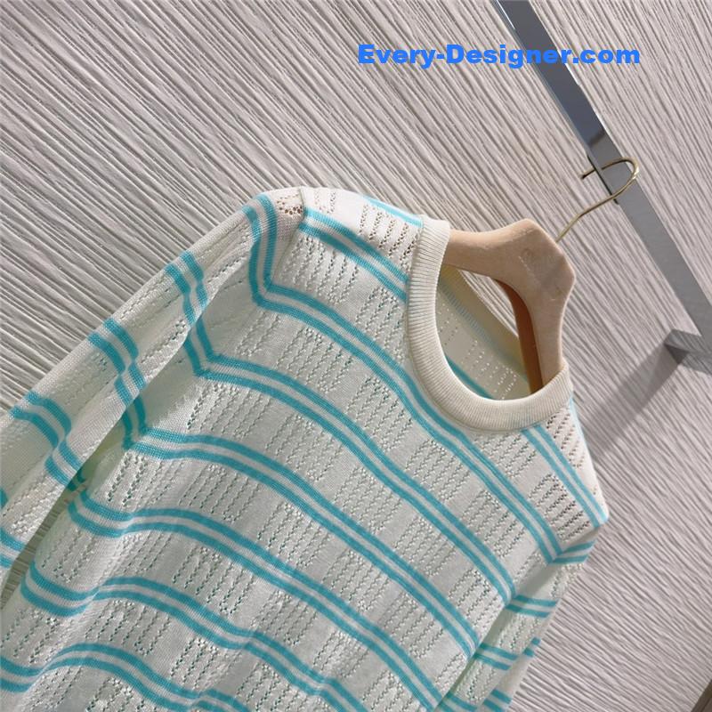 M1um1u striped hollow sweater replica d&g clothing
