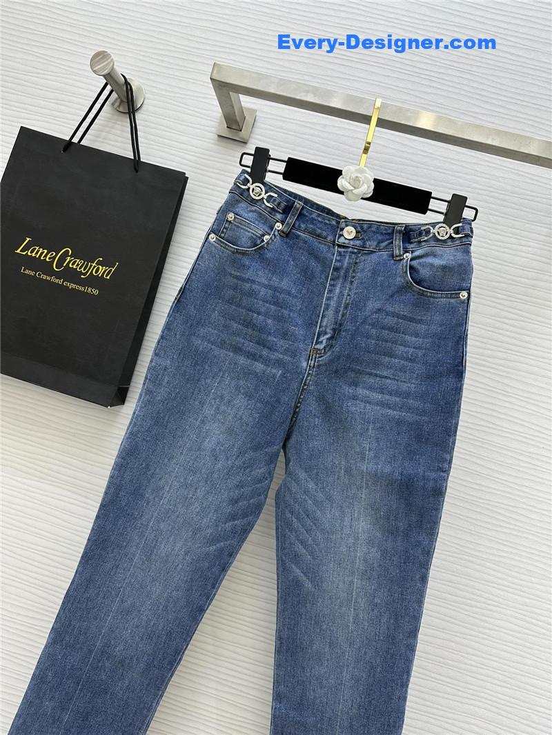 Versace hardware decoration jeans replica d&g clothing