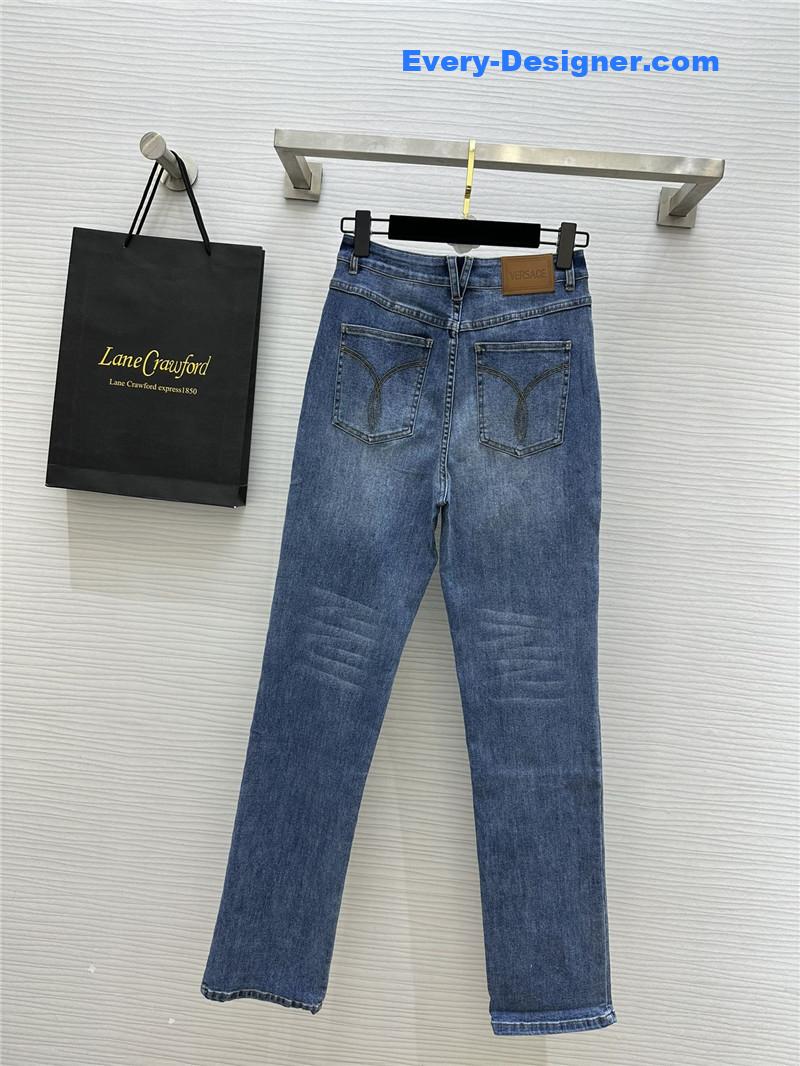 Versace hardware decoration jeans replica d&g clothing